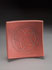 Square stoneware plate 17x17 cm [Sp 3-4] red matt glaze. $55